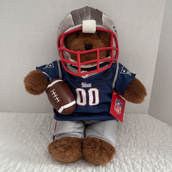 New England Patriots Build A Bear Workshop 16" Plush Football NFL Uniform - Picture 1 of 16